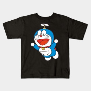 doraemon fly Kids T-Shirt